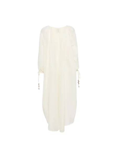 Sukienka maxi 120% Lino biała