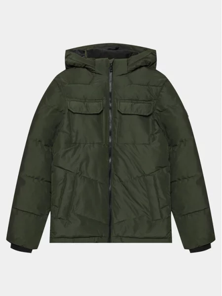 Jack & Jones Junior Μπουφάν χειμωνιάτικο Mason πράσινο