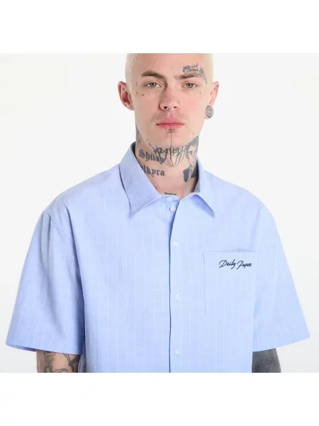 Риза Daily Paper Script Ss Shirt Blue M синьо