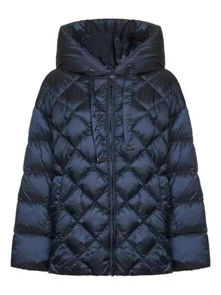 Kaput Max Mara s kapuljačom plava