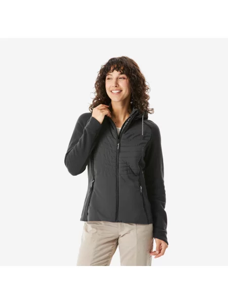 Bluza turystyczna Quechua Hybrid czarna