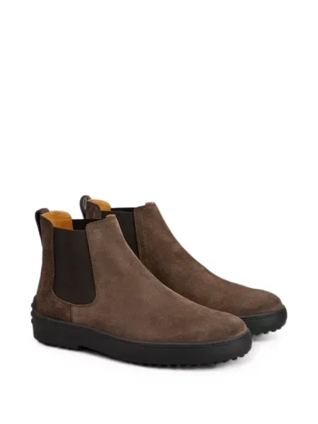 Велурени боти тип челси Tod's кафяво