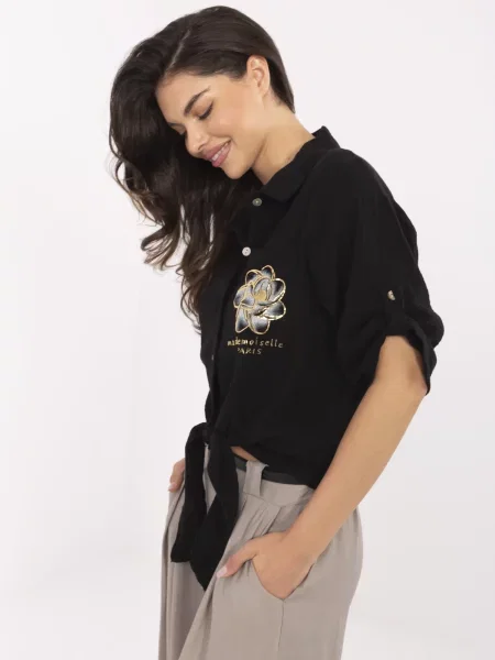 Cămașă Italy Moda negru