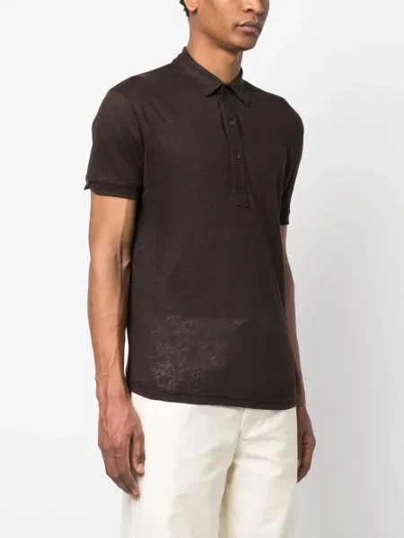 Scurt tricou polo Orlebar Brown maro