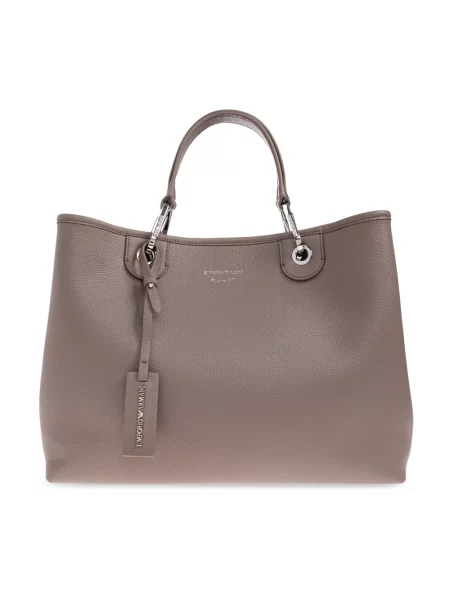 Torebka Emporio Armani z nadrukiem beżowa