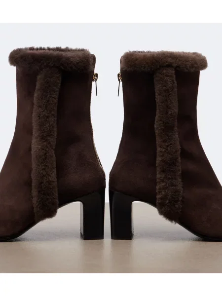 Čevlji do gležnjev Jimmy Choo iz semiša rjava