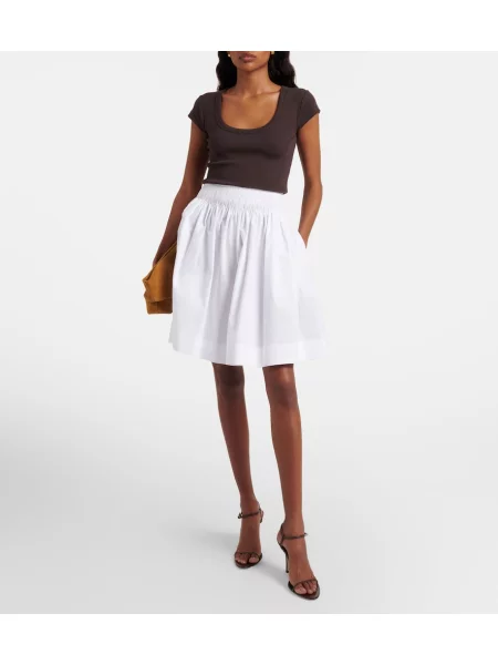 Bermude Joseph din poplin alb