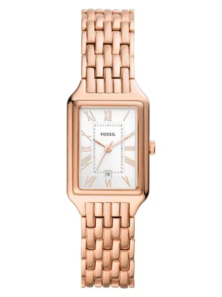 FOSSIL Ceas analogic Raquel auriu roz / negru alb