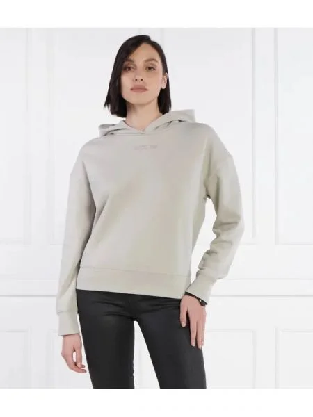 Calvin Klein Pulóver Micro Logo bézs