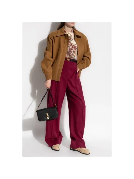 Spodnie Stella Mccartney wełniane czerwone
