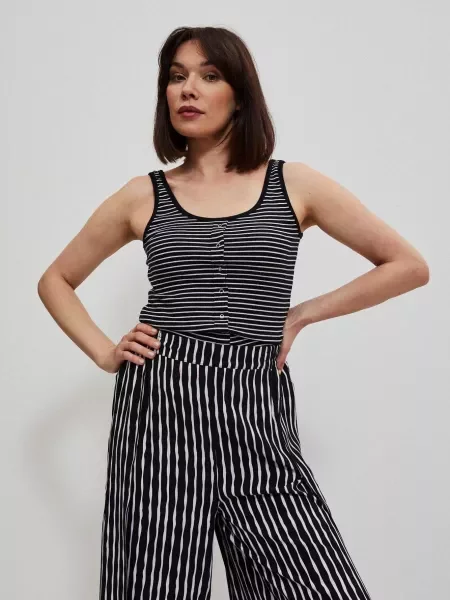 Top Marisse cu dungi alb