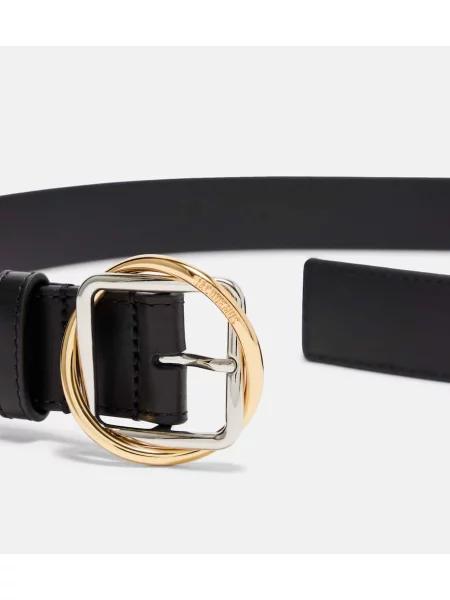 Cu centură curea Jacquemus din piele negru