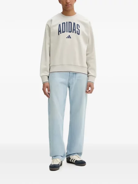 Ριγέ γυμναστήριο σορτς Adidas με σχέδιο μπλε