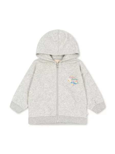 Konges Sløjd кофта на застібці з капюшоном дитяча з бавовною LOU SEQUIN SWEAT ZIP HOOD GOTS