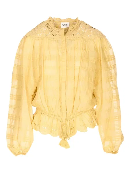 Bluză Marant Etoile cu broderie galben
