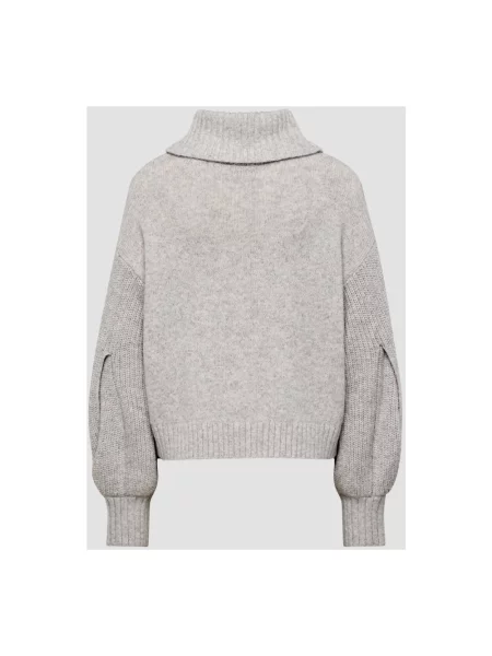 Sweter z golfem Lecomte szary