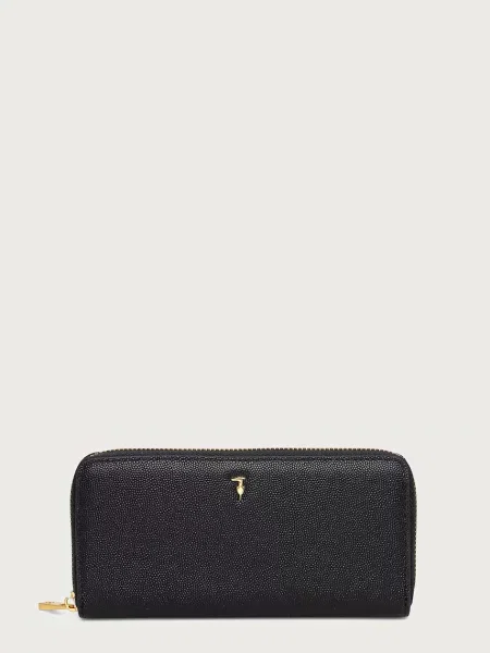 Trussardi portofel pentru femei din piele negru