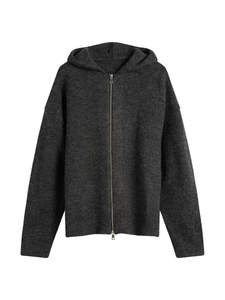 Dzianinowa bluza z kapturem Mki szara
