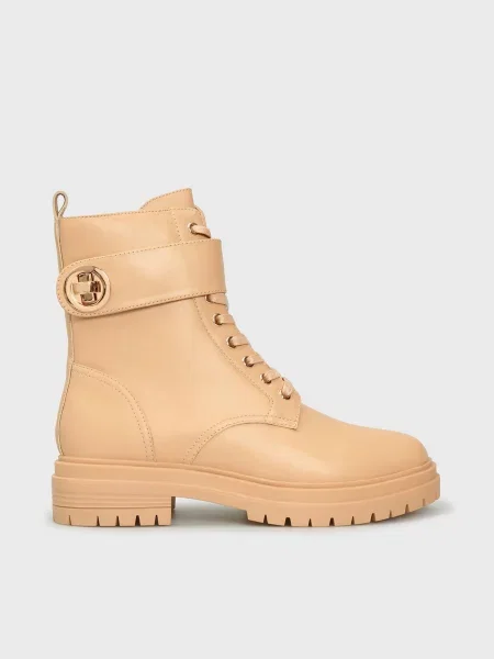 Кожаные ботинки Prpy бежевые
