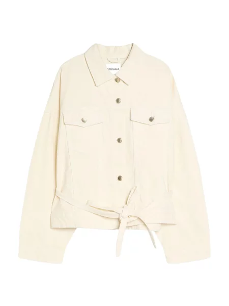 Bershka Prehodna jakna kremna