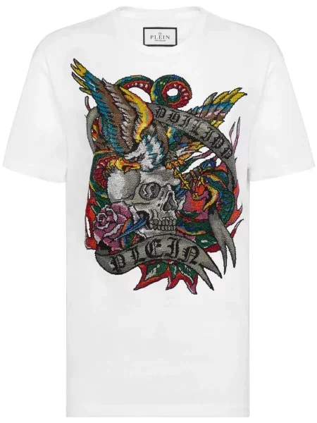 Tricou Philipp Plein alb