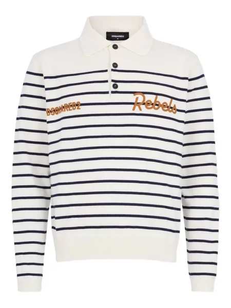 Polo Dsquared2 cu dungi alb