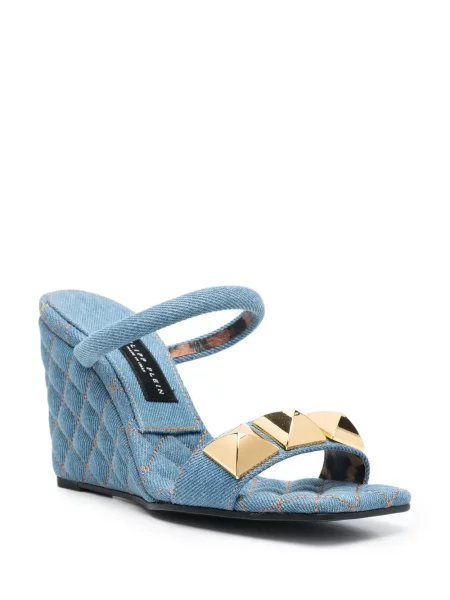 Sandale Philipp Plein cu pană albastru
