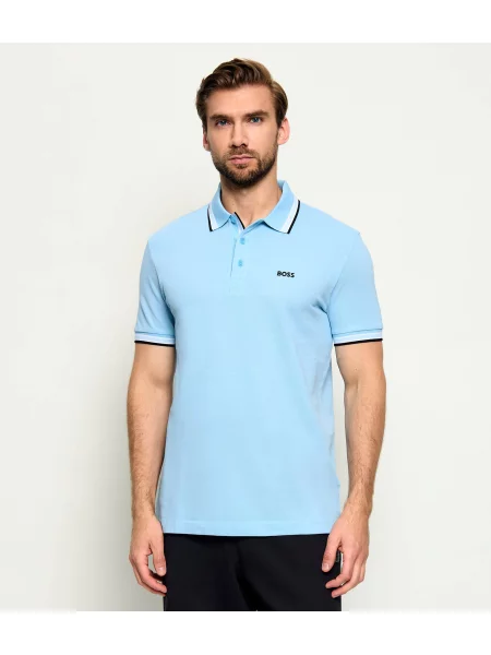 Tricou polo Boss albastru