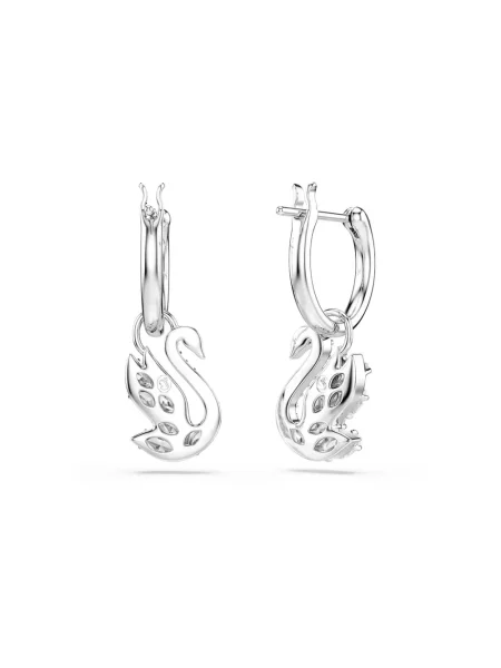 Swarovski kolczyki metalowe z cyrkonią szare