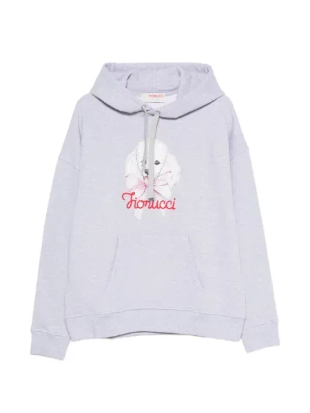 Kapucnis melegítő felső Fiorucci nyomtatás szürke