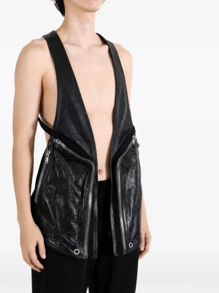 Vestă Rick Owens din piele negru