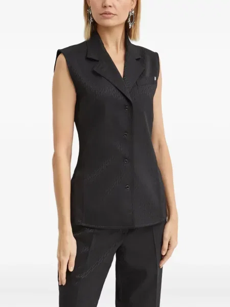 Vestă Helmut Lang din jacard negru