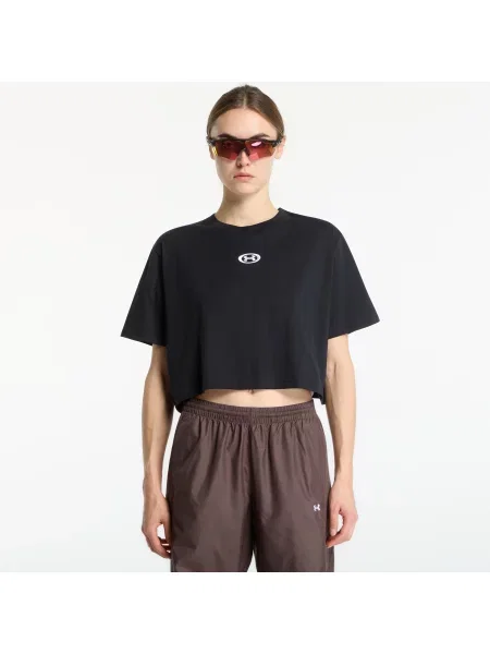 Tricou Under Armour W Center LT SS Black/ White L alb