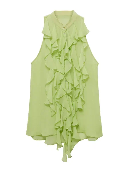 MANGO Bluză Camelia deschis verde