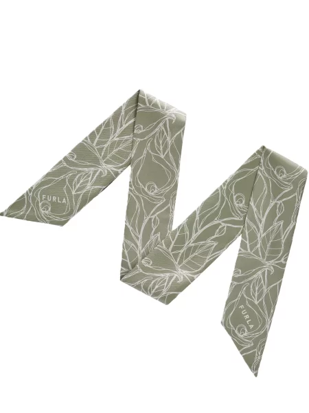Furla Шарфи та хустки Сіро-зелений Шовк зелений