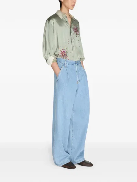 Blugi Dries Van Noten albastru