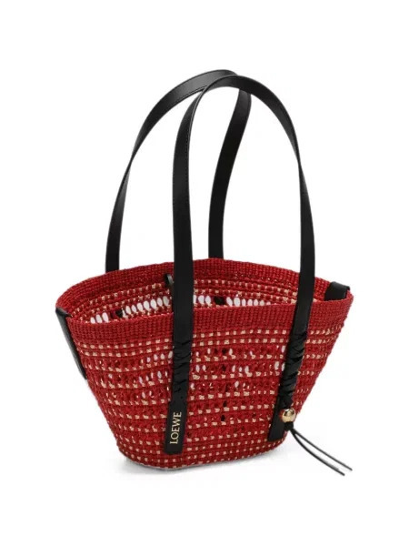Geantă shopper Loewe țesută roșu