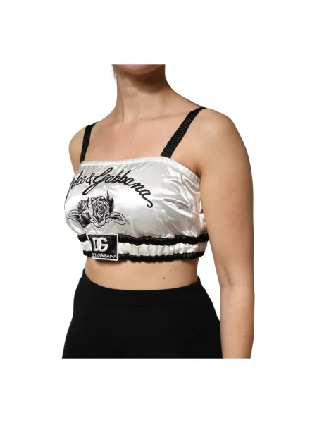 Krótki top Dolce And Gabbana z logo biały