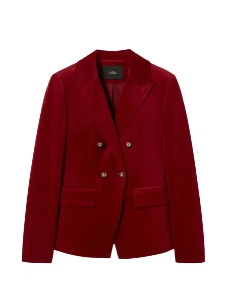 Sacou Twinset de catifea roșu