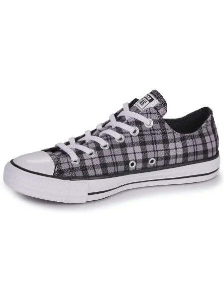 Kockované tenisky Converse Chuck Taylor All Star sivá