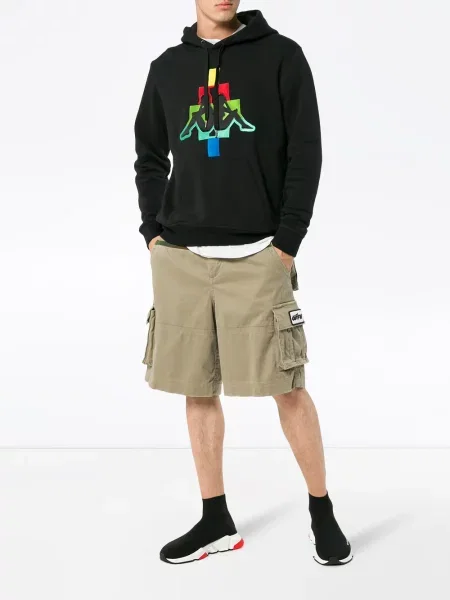 Hoodie County Of Milan με κέντημα μαύρο