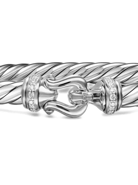 Brăţară David Yurman cu cataramă argintiu