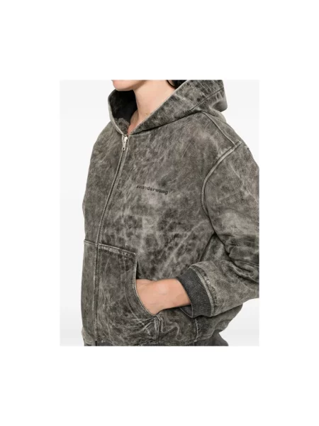 Bluza z kapturem Alexander Wang z kapturem szara