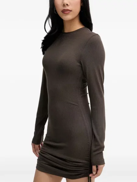 Rochie mini La Mania tricotate maro