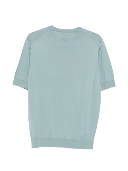 Tricou Lardini tricotate cu decolteu rotund albastru