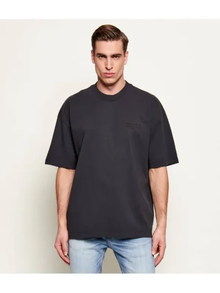 AllSaints Tricou XANDER | Oversize fit gri