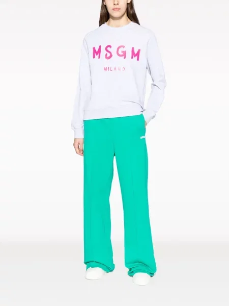 Raštuotos kelnės Msgm žalia