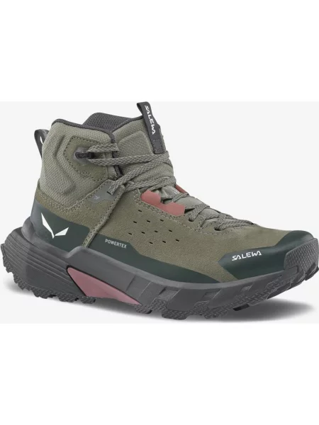 Buty trekkingowe Salewa Pedroc 2 Leather Mid Powertex zielony militarny różowy 37 szary