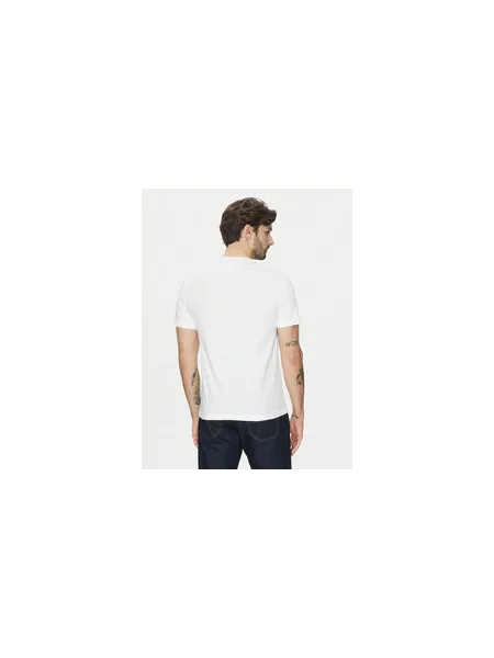 Calvin Klein Póló Editorial Logo Regular Fit fehér