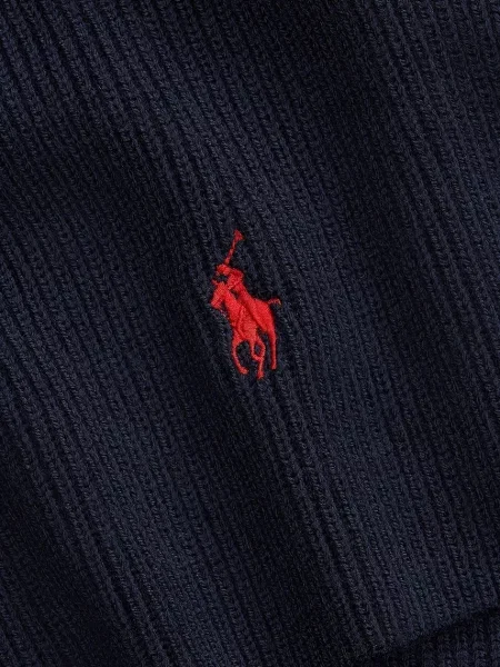 Szal Polo Ralph Lauren wełniana granatowa